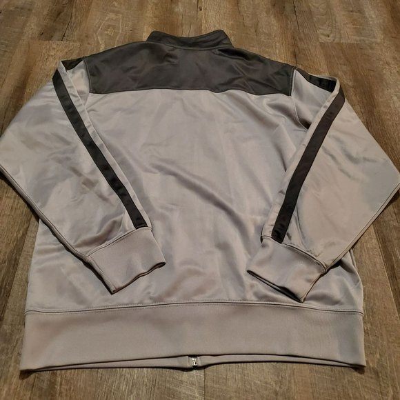 NWT AND1 Basketball Jacket Men's Size Medium Gray/Dark Gray Zipper Closure w/poc - Picture 2 of 7